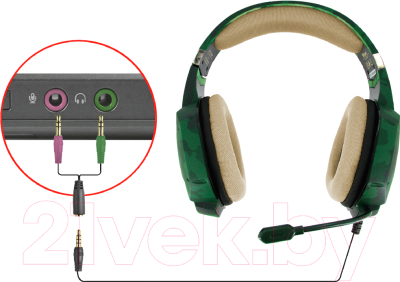 Наушники-гарнитура Trust GXT 322C Carus Gaming Headset Jungle Camo / 20865