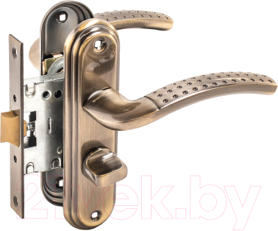 Изображение товара Защелка врезная с фиксацией БУЛАТ Альфа ЗЩ1-Д01.01 П (правая, бронза)