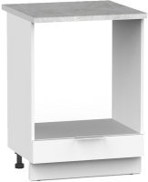 Шкаф под духовку Интермебель Микс Топ ШСРГ 850-33-600 (белый премиум/мрамор лацио светлый) - 