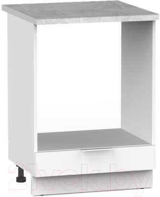 Шкаф под духовку Интермебель Микс Топ ШСРГ 850-33-600 (белый премиум/мрамор лацио светлый)