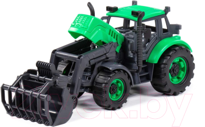 Погрузчик игрушечный Полесье Прогресс Сельскохозяйственный / 94599 (инерционный, зеленый)