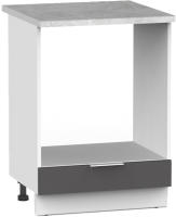 Шкаф под духовку Интермебель Микс Топ ШСРГ 850-33-600 (графит серый/мрамор лацио светлый) - 