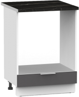 Шкаф под духовку Интермебель Микс Топ ШСРГ 850-33-600 (графит серый/тунис) - 