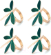 Кольцо для салфеток Arya Dragonfly / 8680943222725 (4шт, золотой/зеленый) - 
