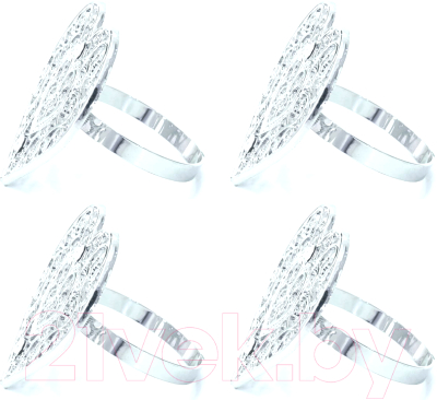 Кольцо для салфеток Arya Heart / 8680943222732 (4шт, серебряный)