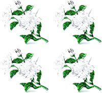 Кольцо для салфеток Arya Neroli / 8680943222701 (4шт, белый/зеленый) - 