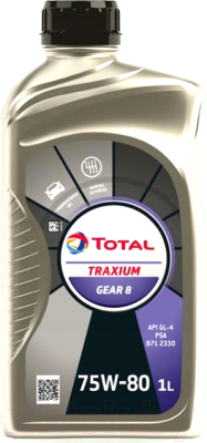 Трансмиссионное масло Total Traxium Gear 8 75W80 (1л)