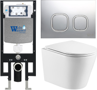 

Унитаз подвесной с инсталляцией WeltWasser, Amberg 497 + Salzbach 004 GL-WT + Amberg RD-CR