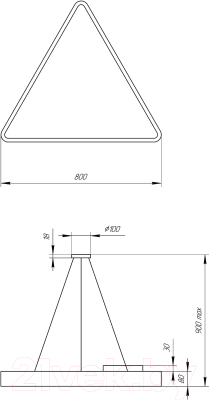 Потолочный светильник ЭРА Geometria Delta / Б0050576