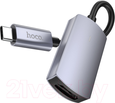 Кабель/переходник Hoco UA20 Type-C - HDMI (металлик)