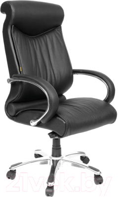 Кресло офисное Chairman 420 N (кожа, черный)