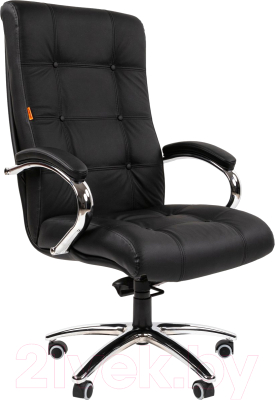 Кресло офисное Chairman 424 N (кожа, черный)