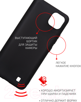 Чехол-накладка Volare Rosso Needson Matt TPU для Realme C11 2021 (черный)