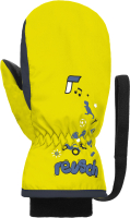 Варежки лыжные Reusch Kids Mitten Safety / 6285405-2305 (р-р 2, Yellow/Dress Blue) - 