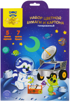 

Набор цветной бумаги и картона, Енот в космосе / БК7-5_38731