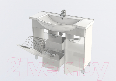 Тумба под умывальник Aquanet Асти 105 / 178239 (белый)