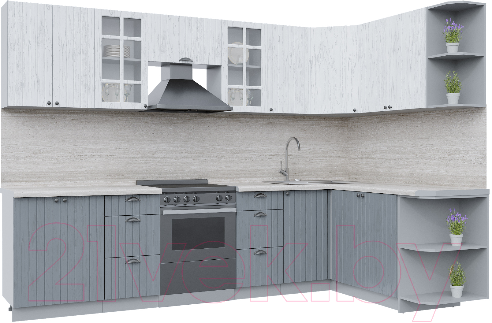 Готовая кухня Интерлиния Берес 1.7x3.0 правая