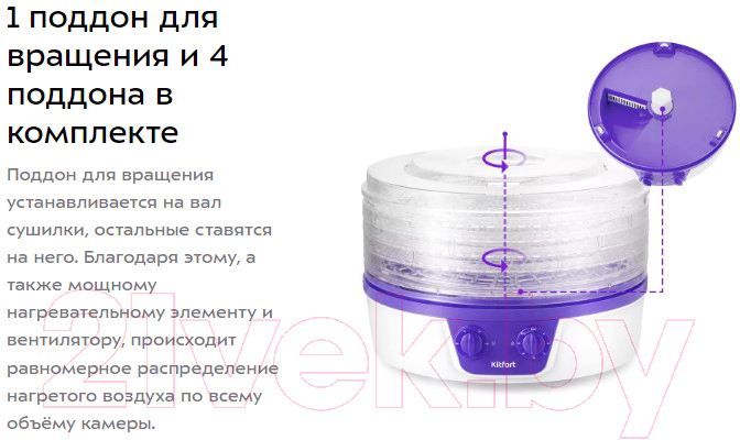 Сушилка для овощей и фруктов Kitfort KT-1935-1