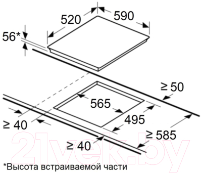 Индукционная варочная панель Maunfeld CVI594SF2WH