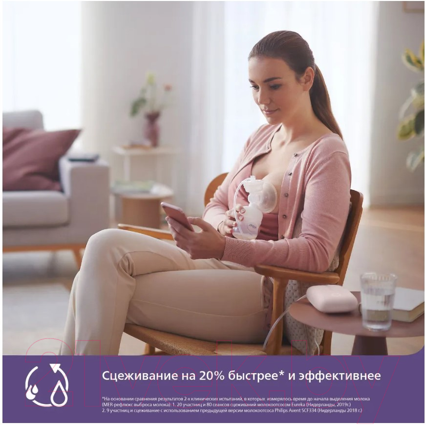 Молокоотсос электрический Philips AVENT Premium Natural Motion / SCF391/11