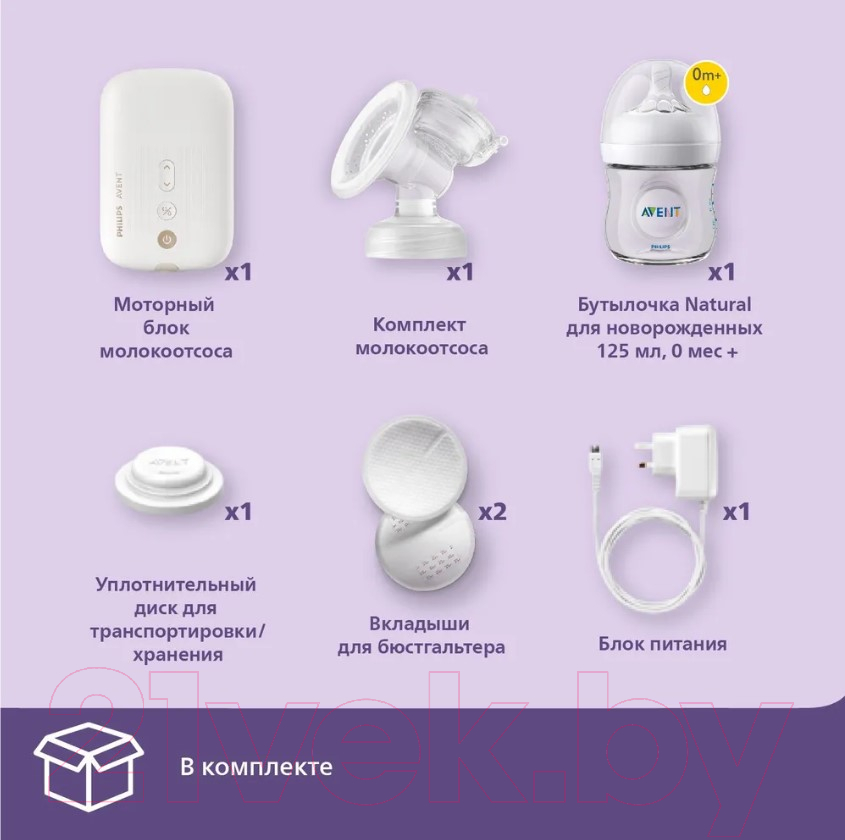 Молокоотсос электрический Philips AVENT Premium Plus Natural Motion / SCF392/11