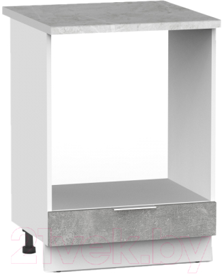 Шкаф под духовку Интермебель Микс Топ ШСРГ 850-33-600 (бетон/мрамор лацио светлый)