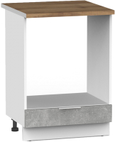 Шкаф под духовку Интермебель Микс Топ ШСРГ 850-33-600 (бетон/дуб фигурный светлый) - 