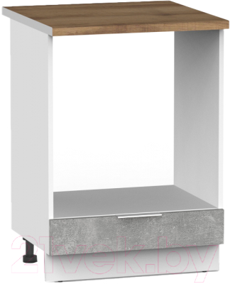 Шкаф под духовку Интермебель Микс Топ ШСРГ 850-33-600 (бетон/дуб фигурный светлый)