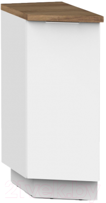 Шкаф-стол кухонный Интермебель Микс Топ ШСРЗ 850-47-300 (белый премиум/дуб фигурный светлый)