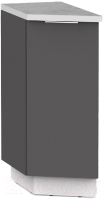 Шкаф-стол кухонный Интермебель Микс Топ ШСРЗ 850-47-300 (графит серый/мрамор лацио светлый)
