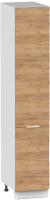Шкаф-пенал кухонный Интермебель Микс Топ П 2140-2-400 (дуб крафт золотой) - 