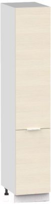 Шкаф-пенал кухонный Интермебель Микс Топ П 2140-2-400 (вудлайн кремовый)