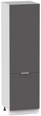 Шкаф-пенал кухонный Интермебель Микс Топ П 2140-2-500 (графит серый)