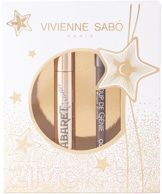 Набор декоративной косметики Vivienne Sabo Тушь для ресниц Cabaret premiere 01+Карандаш для бровей 001