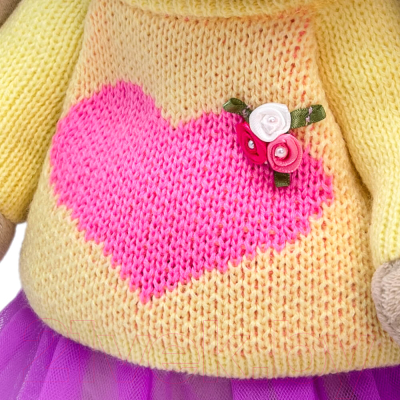 Мягкая игрушка Budi Basa Зайка Ми в свитере с сердцем / StS-539