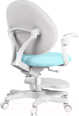 Кресло детское Anatomica Arriva с подлокотниками и подставкой для ног (светло-голубой)