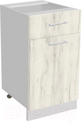 Шкаф-стол кухонный Артём-Мебель 500мм СН-114.09-Ш (ДСП дуб крафт белый)