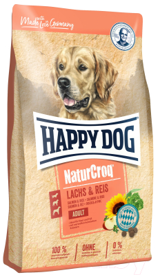 Сухой корм для собак Happy Dog NaturCroq Lachs & Reis / 61024 (11кг)
