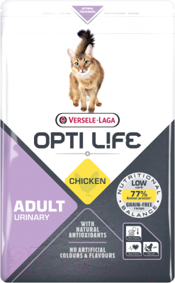 Сухой корм для кошек Opti Life Для поддержание здоровья мочевыводящих путей. Курица / 441317 (2.5кг)