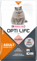 Сухой корм для кошек Opti Life С чувствительным пищеварением лосось / 441319 (2.5кг) - 