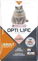 Сухой корм для кошек Opti Life С чувствительным пищеварением. Лосось / 441322 (7.5кг) - 