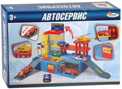 Автосервис игрушечный Играем вместе С 4 машинками / B239399-R1
