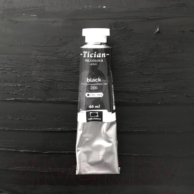 Изображение товара Масляная краска Малевичъ Tician 831266 (46мл, черный)