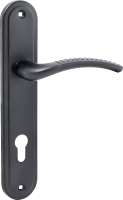 Ручка дверная Аллюр 132-1 85мм BL (черный) - 