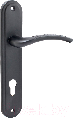 Ручка дверная Аллюр 132-1 85мм BL (черный)