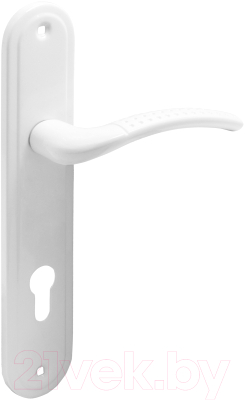Ручка дверная Аллюр 132-1 85мм WW (белый)