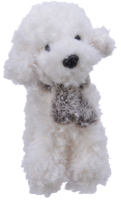 Фигура под елку Kaemingk Собака в шарфе / 580190 (белый) - 