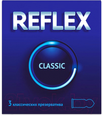 Презервативы reFLEX Classic из натурального латекса в смазке №3