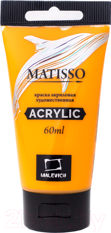Акриловая краска Малевичъ Matisso / 617024 (60мл, желтый темный)