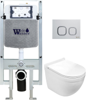 

Унитаз подвесной с инсталляцией WeltWasser, Amberg 497 ST+Heimbach 004 GL-WT+ Amberg RD-WT